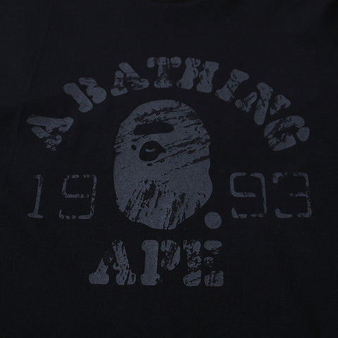 BAPE Screen Print College Relaxed Fit Tee 'Black'