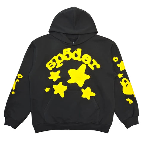 Sp5der Beluga Hoodie 'Black/Yellow'