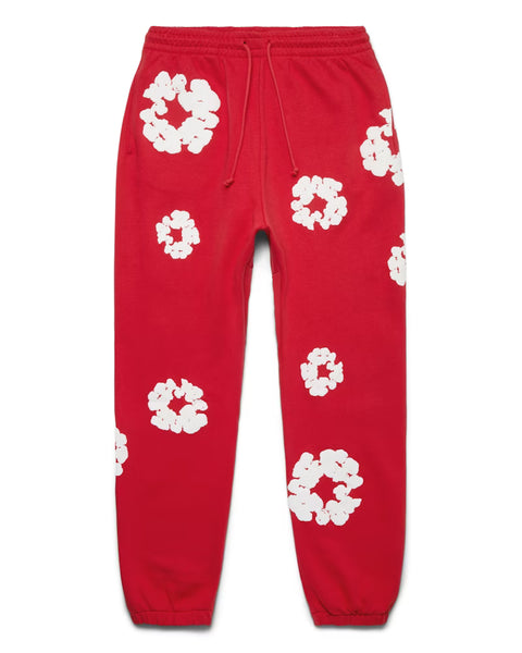 Denim Tears The Cotton Wreath Sweatpants 'Red' STEAL DEAL