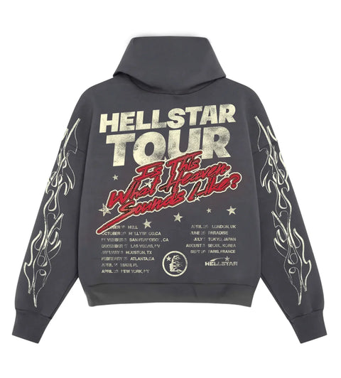 Hellstar Studios Records Tour Hoodie 'Faded Black'