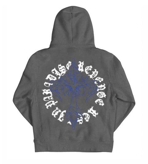 Revenge Web Cross Vintage Black Hoodie