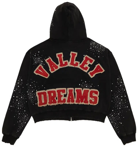 Vale Forever Pluto Clustered Zip Up Hoodie 'Black'