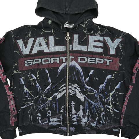 Vale Forever Widow Big Zip Up Hoodie 'Black'